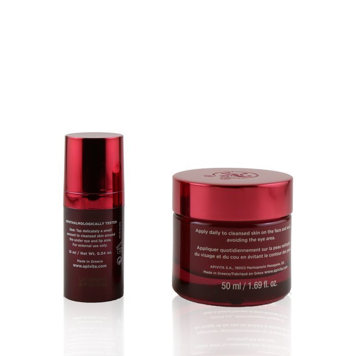 Apivita Bee Young Set: Wine Elixir Wrinkle & Firmness Lift Cream 50ml+ Wine Elixir Wrinkle Lift Eye & Lip Cream 15ml 2pcsProduct Thumbnail