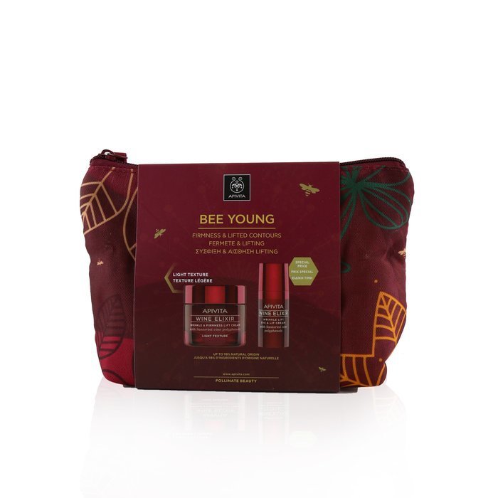 Apivita Bee Young Set: Wine Elixir Wrinkle & Firmness Lift Cream 50ml+ Wine Elixir Wrinkle Lift Eye & Lip Cream 15ml 2pcsProduct Thumbnail