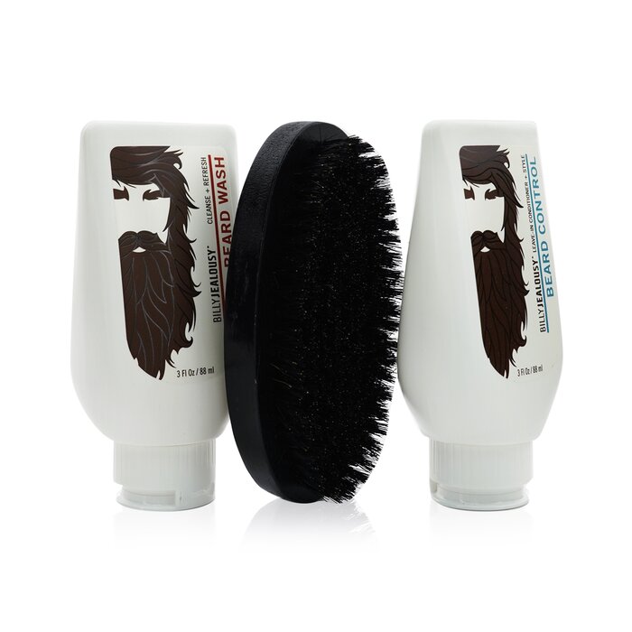 Billy Jealousy Beard Envy Kit: Beard Wash 88ml + Beard Control 88ml + brush 1pcs (Box Slightly Damaged) 3pcsProduct Thumbnail