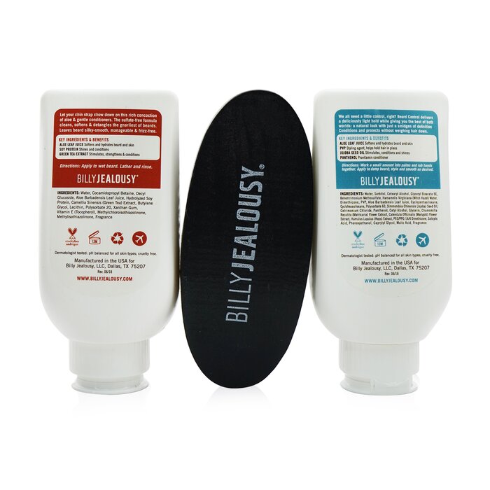 Billy Jealousy Beard Envy Kit: Beard Wash 88ml + Beard Control 88ml + brush 1pcs (Box Slightly Damaged) 3pcsProduct Thumbnail