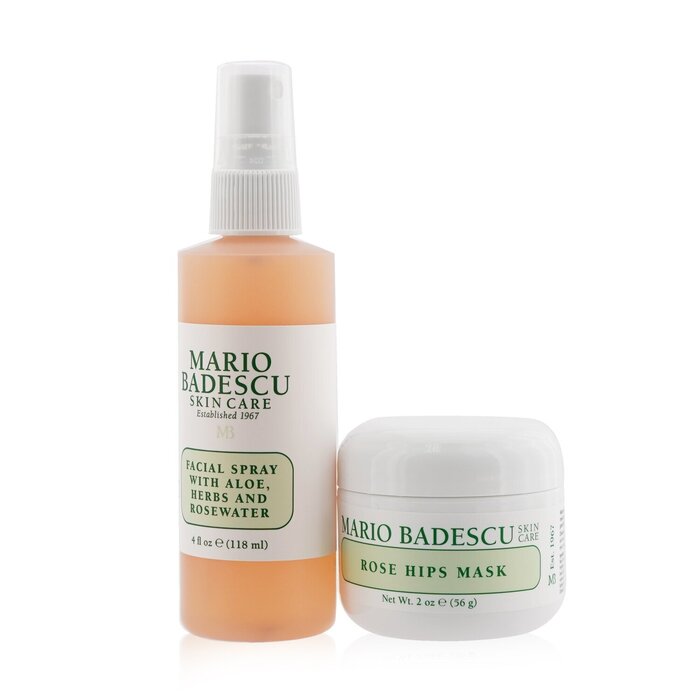Mario Badescu Set Rose Mascarilla & Bruma Dúo: Spray Facial Con Aloe, Hierbas Y Agua de Rosas 4oz + Mascarilla de Rosa Mosqueta 2oz 2pcsProduct Thumbnail