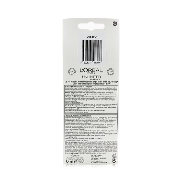 L'Oreal Unlimited Máscara 7.4ml/0.24ozProduct Thumbnail