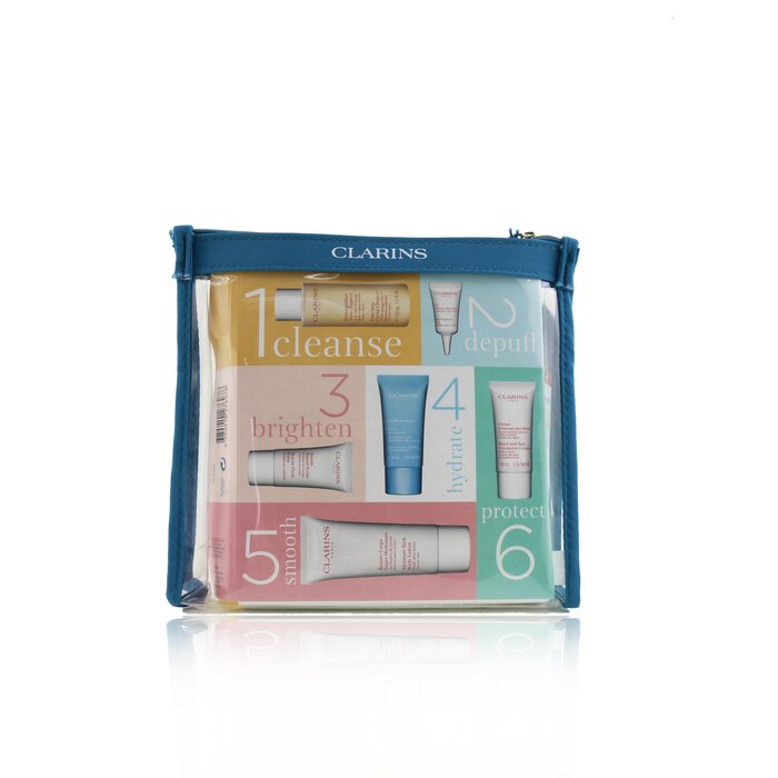 Clarins Head-to-Toe Moisturizing Essentials Set: Facial Cleanser+Eye Gel+Beauty Flash Balm+Hydra-Essentiel Cream+Body Lotion+Hand 6pcsProduct Thumbnail