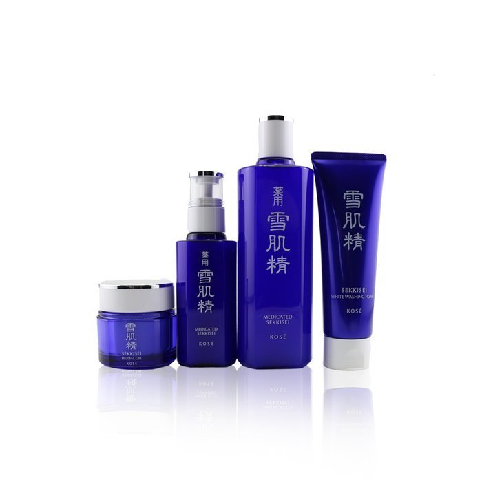 Kose Sekkisei Best Selection Set: Medicated Sekkisei 360ml + Sekkisei Emulsion 140ml + Washing Foam 130g + Herbal Gel 80g 4pcsProduct Thumbnail