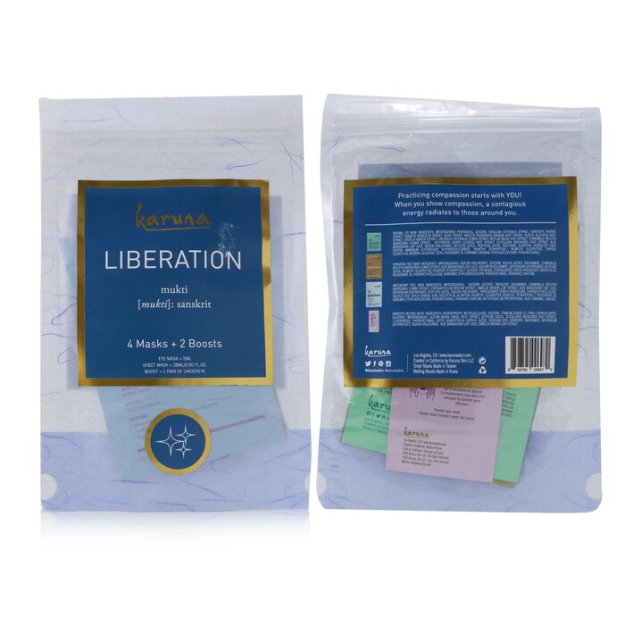 Karuna Liberation Kit: Hydrating+ Face Mask + Anti-Oxidant+ Face Mask + Renewal+ Eye Mask + Under Eye Melting Boost 6pcsProduct Thumbnail