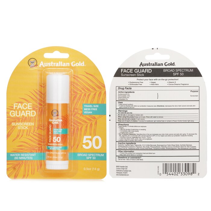 Australian Gold Face Guard Sunscreen Stick SPF 50 14g/0.5ozProduct Thumbnail