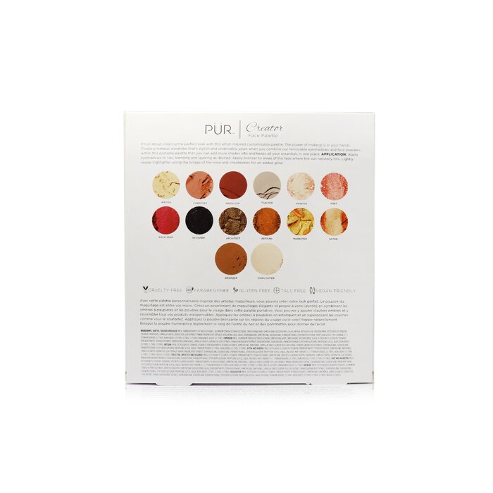 PUR (PurMinerals) Creator Face Palette (12x Eyeshadow, 1x Bronzer, 1x Highlighter) 31.2g/1.08ozProduct Thumbnail