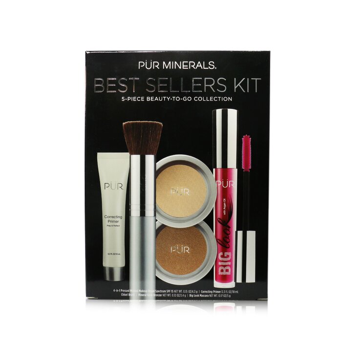 PUR (PurMinerals) Best Sellers Kit (5 Piece Beauty To Go Collection) (1x Primer, 1x Powder, 1x Bronzer, 1x Mascara, 1x Brush) 5pcsProduct Thumbnail