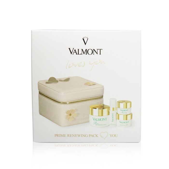 Valmont Prime Renewing Pack Loves You Set : Purifying Pack Face Mask 15ml+Moisturizing Eye-C-Gel 5ml+Moisturizing Serumulsion 5ml+Prime Renewing Pack 30ml 4pcs+1caseProduct Thumbnail