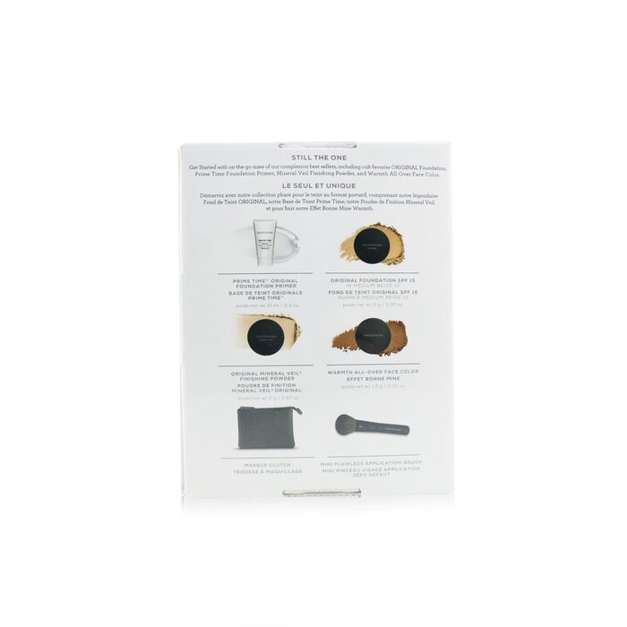 BareMinerals On The Go 6 Piece Get Started Kit (1x Primer, 1x Foundation 1x Mineral Veil, 1x All Over Face Color) 5pcs+1clutchProduct Thumbnail