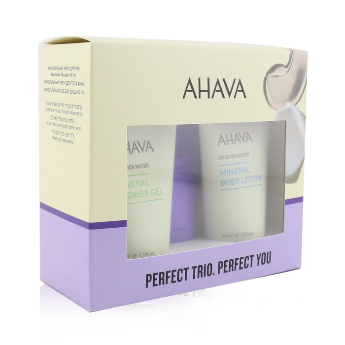Ahava Set Deadsea Water Perfect Mineral Body Trio: Crema de Manos 40ml + Loción Corporal 40ml + Gel de Ducha 40ml 3pcsProduct Thumbnail