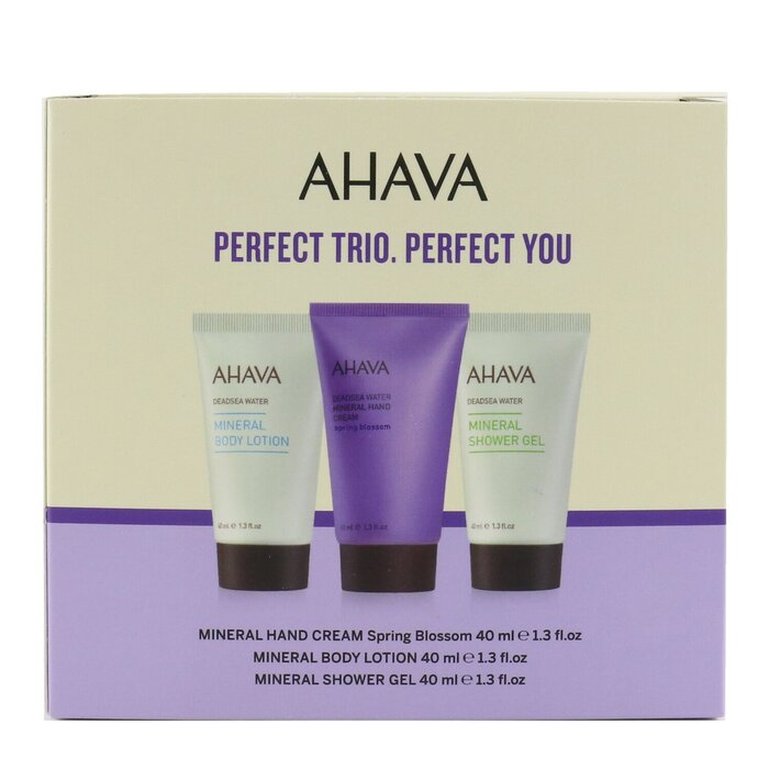 Ahava Set Deadsea Water Perfect Mineral Body Trio: Crema de Manos 40ml + Loción Corporal 40ml + Gel de Ducha 40ml 3pcsProduct Thumbnail
