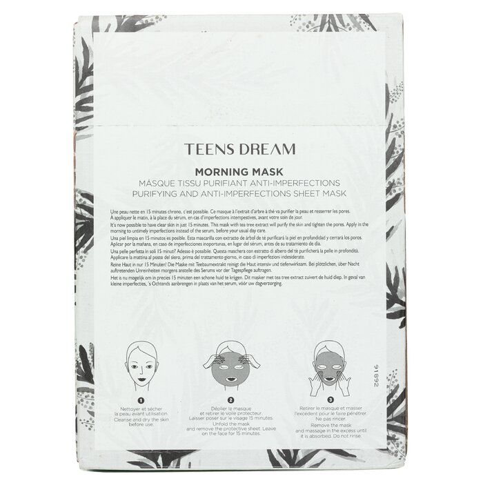 Payot Morning Mask (Teens Dream) - Purifying & Anti-Imperfections Sheet Mask 15pcsProduct Thumbnail
