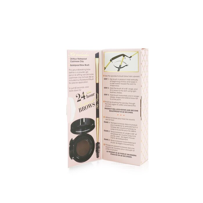 Too Faced Bulletproof Brows 24H Waterproof Cashmere Clay With Brush 2pcsProduct Thumbnail