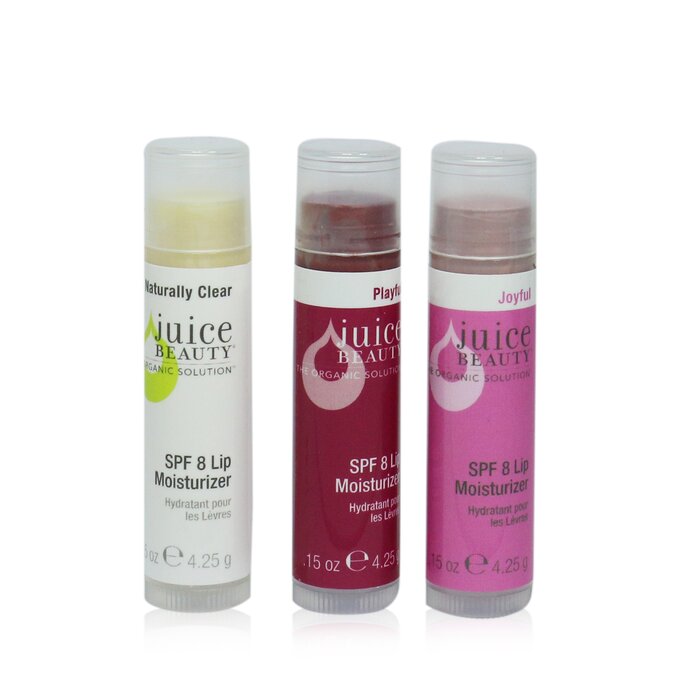 Juice Beauty SPF 8 Lip Moisturizers Set (3x Lip Moisturizer #Naturally Clear, #Joyful, # Playful) (Unboxed) 3x4.25g/0.15ozProduct Thumbnail