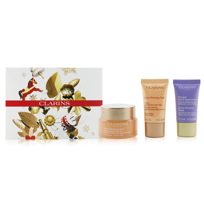 Clarins 克蘭詩 (嬌韻詩) Extra-Firming Collection: Day Cream 50ml/1.7oz + Night Cream 15ml/0.5oz + Mask 15ml/0.5oz + Bag 3pcs+1bagProduct Thumbnail