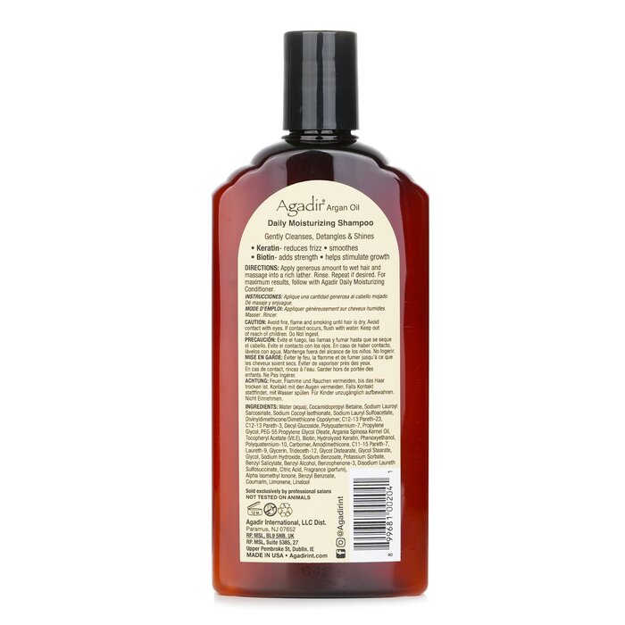 Agadir Argan Oil Daily Moisturizing Shampoo (Ideal For All Hair Types) 366ml/12.4ozProduct Thumbnail