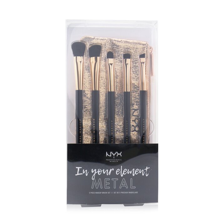 NYX In Your Element Metal Brush Set 5pcs+1PouchProduct Thumbnail