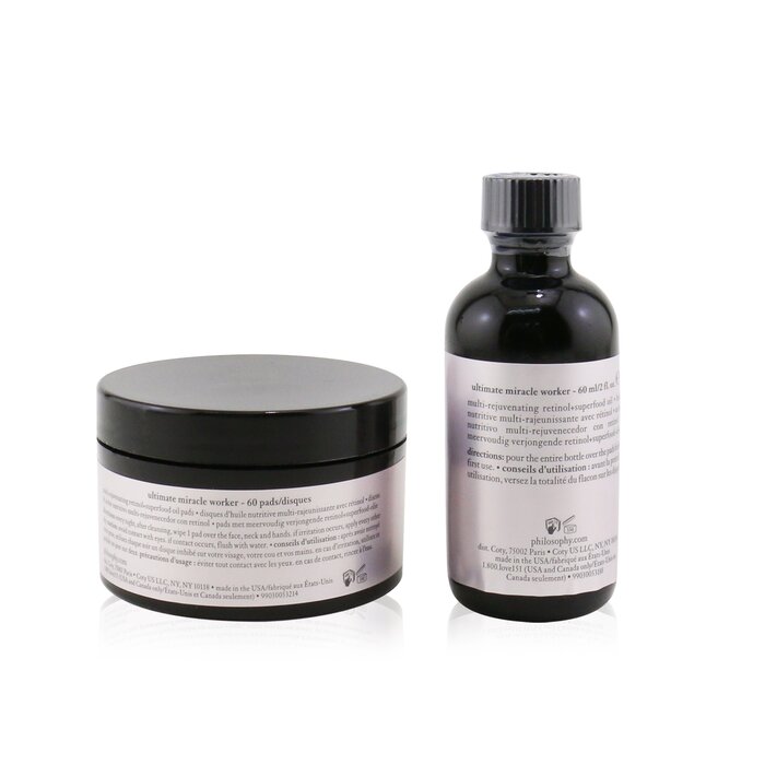 Philosophy Ultimate Miracle Worker Multi-Rejuvenating Retinol+Superfood Oil & Pads 60padsProduct Thumbnail