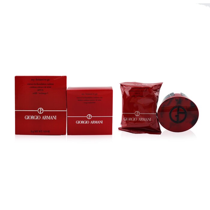 Giorgio Armani My Armani To Go Essence In Foundation Cushion SPF 23 (With Rouge Malachite Case) 15g/0.53ozProduct Thumbnail