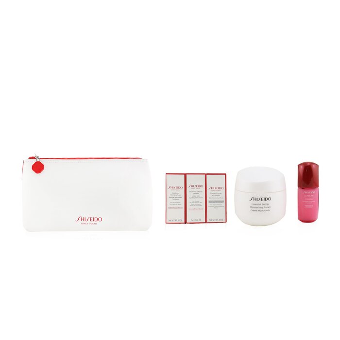 Shiseido Age Defense Ritual Essential Energy Set (For All Skin Types): Moisturizing Cream 50ml + Cleansing Foam 5ml + Softener Enriched 7ml + Ultimune Concentrate 10ml + Eye Definer 5ml  5pcs+1pouchProduct Thumbnail