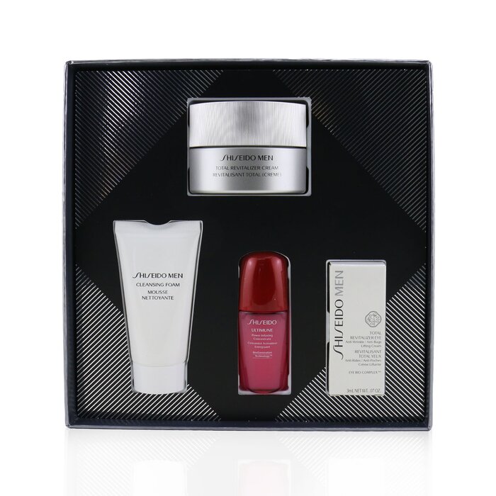 Shiseido Men Total Revitalizer Cream Set: Total Revitalizer Cream 50ml + Cleansing Foam 30ml + Ultimune Concentrate 10ml + Revitalizer Eye 3ml 4pcsProduct Thumbnail