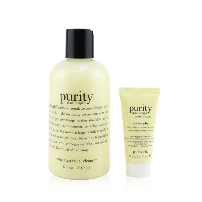 Philosophy The Purity Prep Set - Cleanse & Moisturize Duo: One-Step Facial Cleanser 236.6ml, Ultra-Light Moisturizer 15ml 2pcsProduct Thumbnail