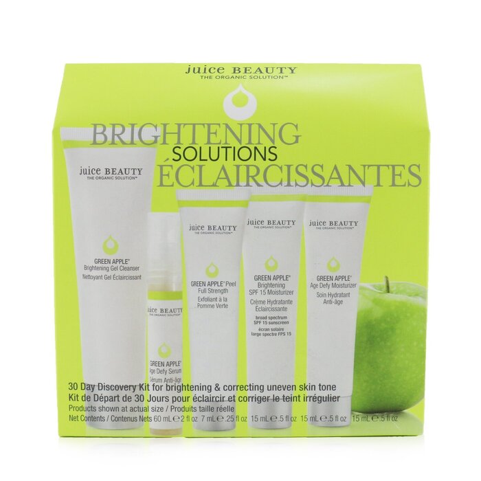 Juice Beauty Brightening Solutions Set: 30 Day Discovery Kit For Brightening & Correcting Uneven Skin Tone: Cleanser + Serum + Peel + Brightening Moisturizer SPF 15 + Age Defy Moisturizer 5pcsProduct Thumbnail