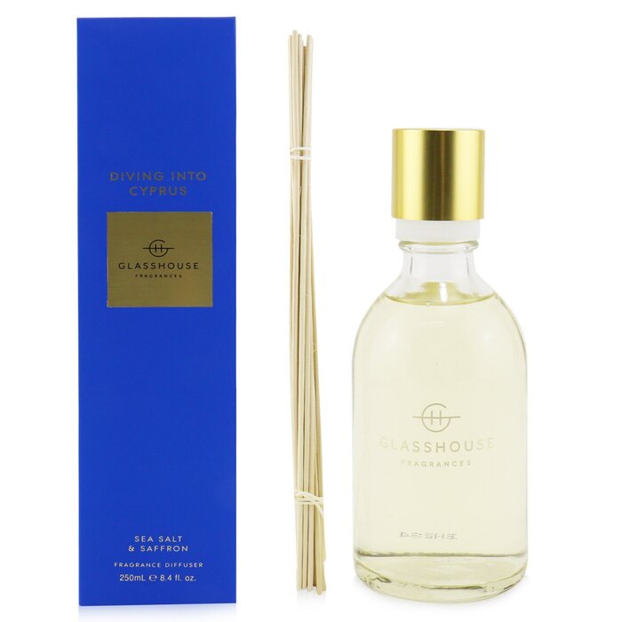 Glasshouse معطر جو - Diving Into Cyprus (أملاح البحر والزعفران) 250ml/8.4ozProduct Thumbnail