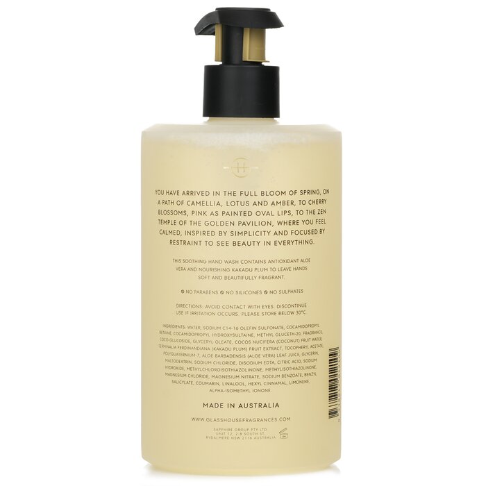 Glasshouse Hand Wash - Kyoto In Bloom (Camellia & Lotus) 450ml/15.2ozProduct Thumbnail