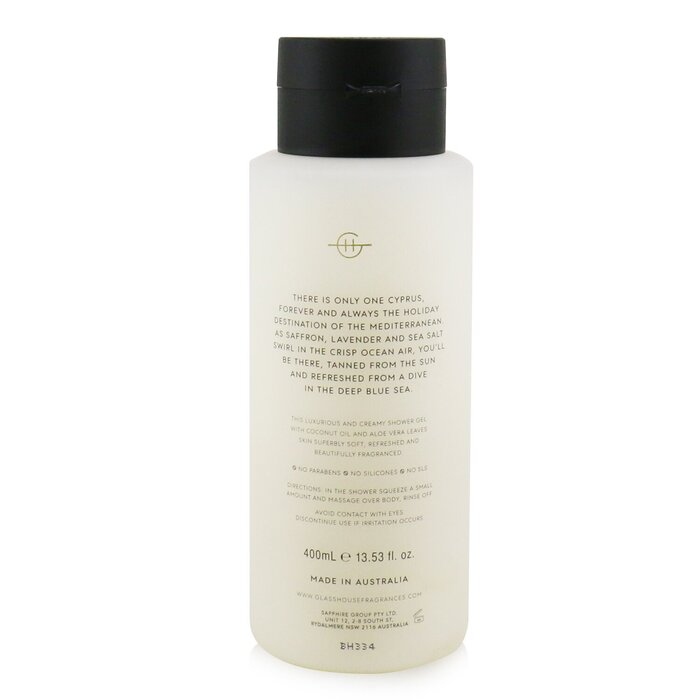 Glasshouse Shower Gel - Diving Into Cyprus (Sea Salt & Saffron) 400ml/13.53ozProduct Thumbnail
