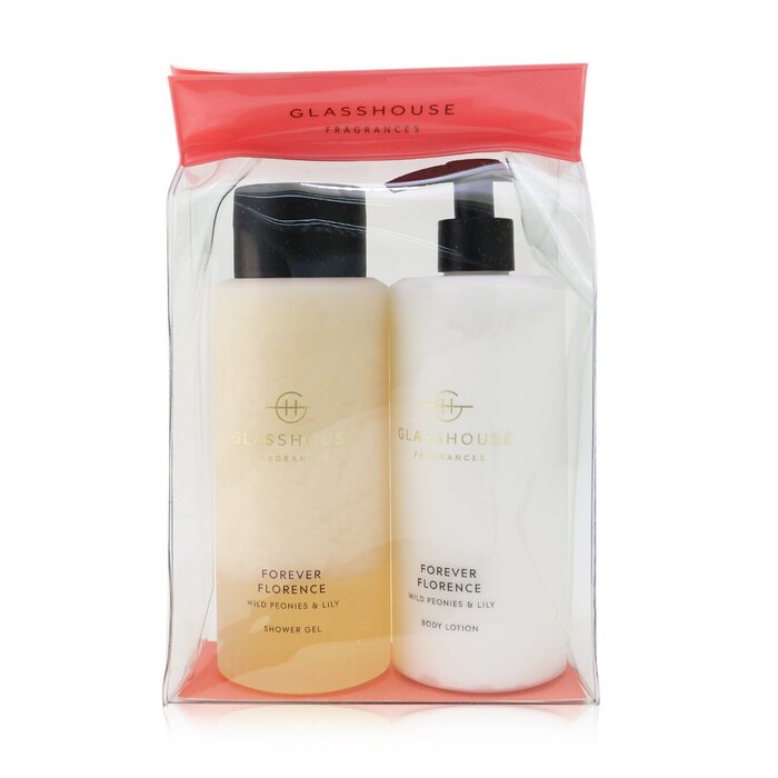 Glasshouse Forever Florence (Wild Peonies & Lily) Body Duo : Shower Gel + Body Lotion  2x400ml/13.52ozProduct Thumbnail