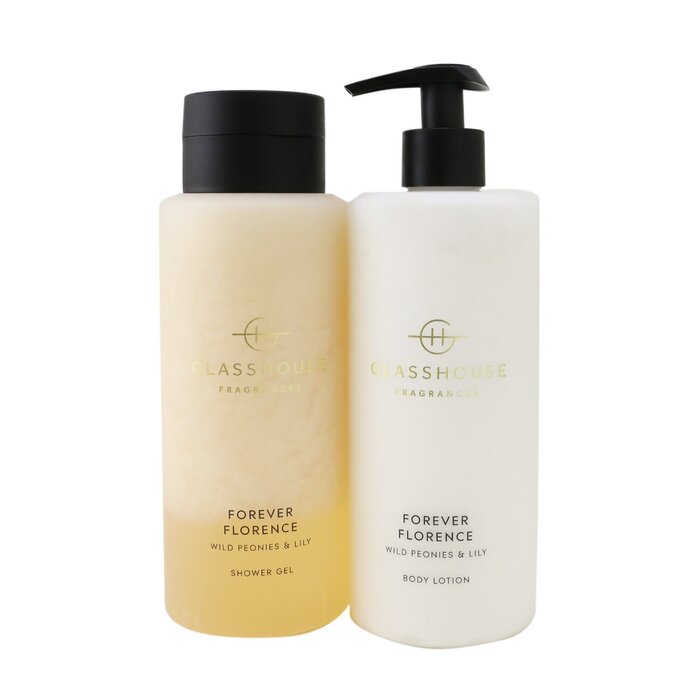 Glasshouse Forever Florence (Wild Peonies & Lily) Body Duo : Shower Gel + Body Lotion  2x400ml/13.52ozProduct Thumbnail