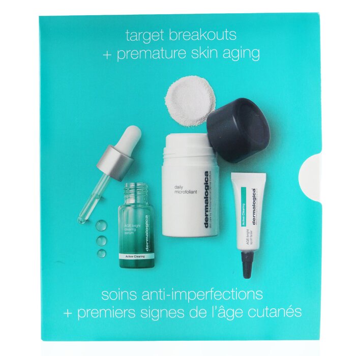 Dermalogica Kit Clear & Brighten: Microfoliante Diario 13g + Age Bright Suero Limpiador 10ml + Age Bright Desvanecedor de Manchas 6ml 3pcsProduct Thumbnail