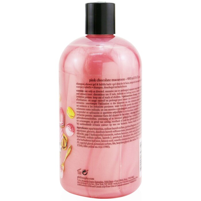 フィロソフィー Philosophy Pink Chocolate Macaroon Shampoo, Shower Gel & Bubble Bath 480ml/16ozProduct Thumbnail