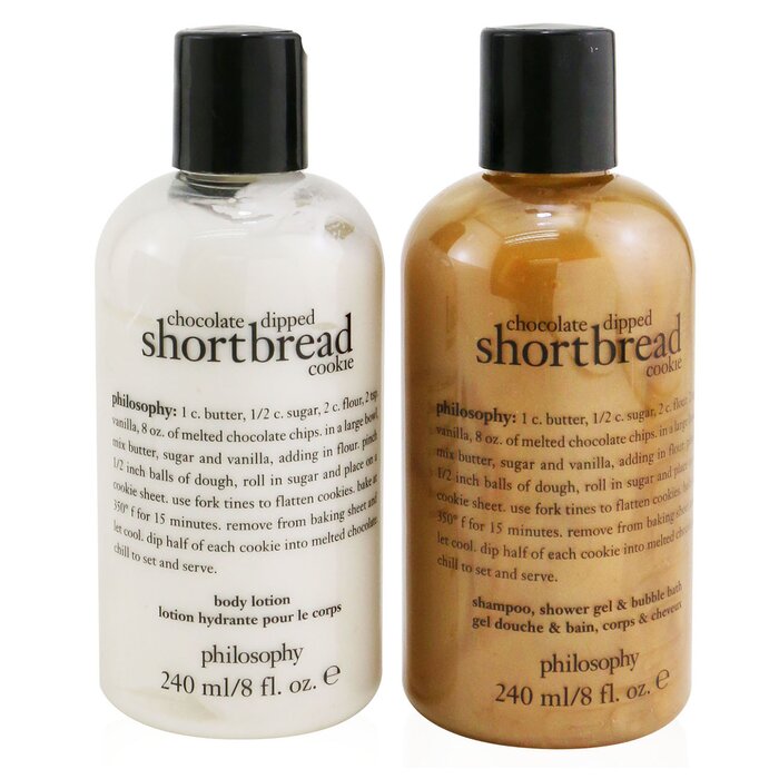 Philosophy Chocolate-Dipped Shortbread Cookie 2-Pieces Gift Set: Shampoo, Shower Gel & Bubble Bath 240ml + Body Lotion 240ml 2x240ml/8ozProduct Thumbnail