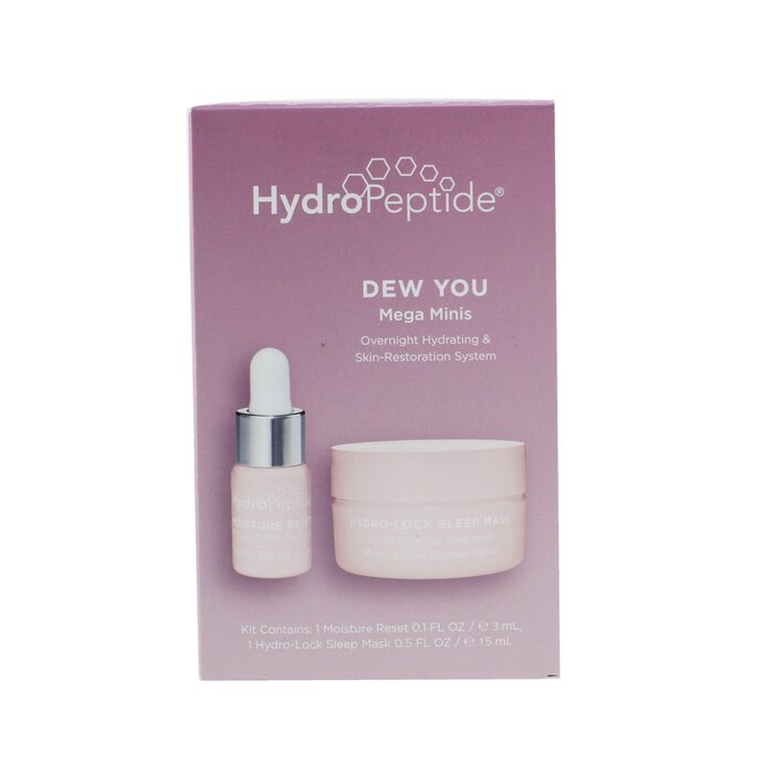 HydroPeptide Dew You Mega Minis Kit: Moisture Reset Phytonutrient Facial Oil 0.1 oz + Hydro-Lock Sleep Mask 0.5oz 2pcsProduct Thumbnail