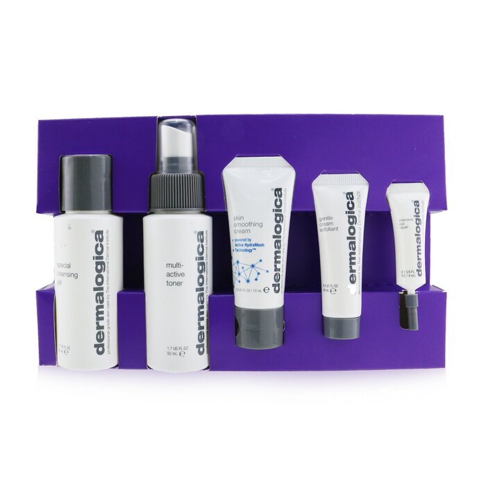 Dermalogica Normal/ Dry Skin Kit: Cleanser + Toner + Smoothing Cream + Exfoliant + Eye Reapir (Box Slightly Damaged) 5pcsProduct Thumbnail