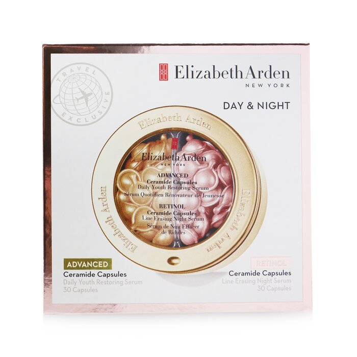 Elizabeth Arden Ceramide Capsules Day & Night (Daily Youth Restoring Serum - Advanced + Retinol Line Erasing Night Serum) 2x30capsProduct Thumbnail
