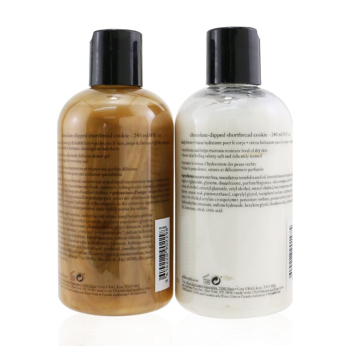 Philosophy 肌膚哲理 Chocolate-Dipped Shortbread Cookie 2-Pieces Gift Set: Shampoo, Shower Gel & Bubble Bath 240ml + Body Lotion 240ml (Box Slightly Damaged) 240ml/8ozProduct Thumbnail