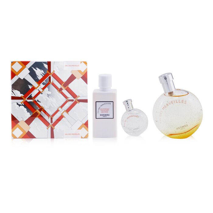 Hermes Eau Des Merveilles Coffret: Eau DeToilette Spray 50ml+ Eau De Toilette 7.5ml + Loción Corporal 40ml 3pcsProduct Thumbnail