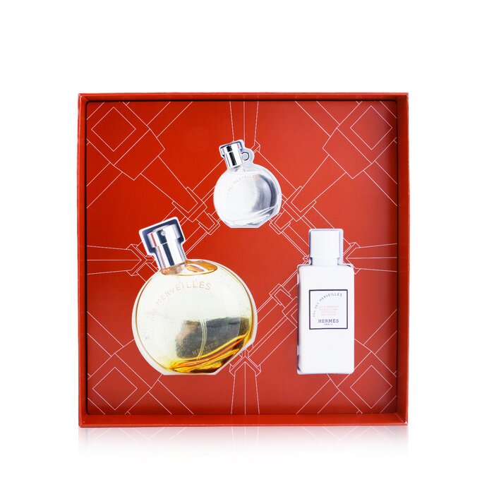 Hermes Eau Des Merveilles Coffret: Eau DeToilette Spray 50ml+ Eau De Toilette 7.5ml + Loción Corporal 40ml 3pcsProduct Thumbnail