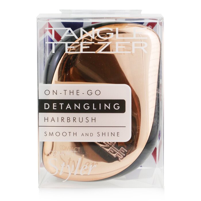 Tangle Teezer Compact Styler On-The-Go Detangling Hair Brush - # Rose Gold Black  1pcProduct Thumbnail