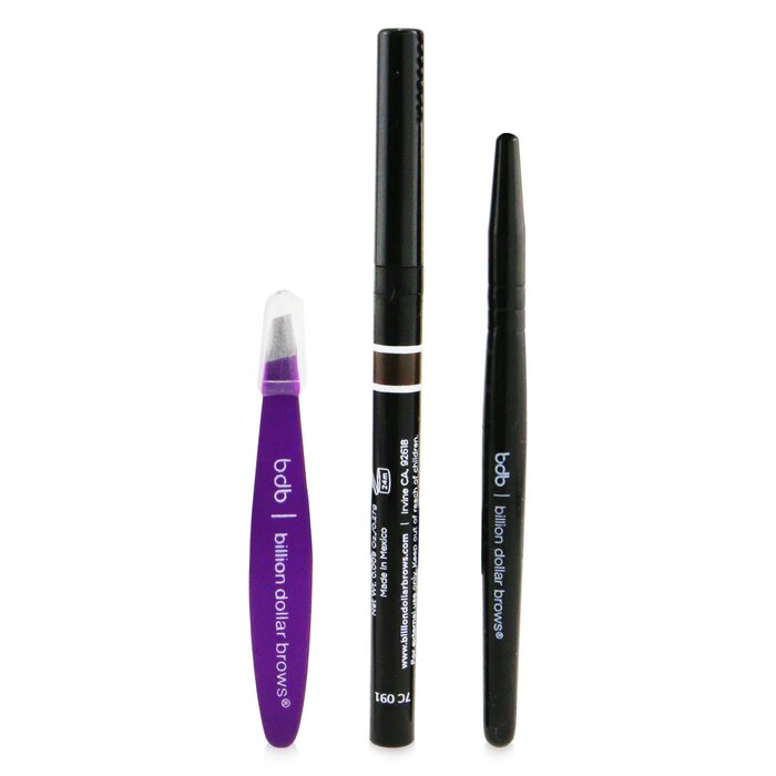Billion Dollar Brows Jet Setter Kit (Mini Universal Brow Pencil + Mini Tweezer + Mini Spoolie Brush + Travel Bag) 3pcs+1bagProduct Thumbnail