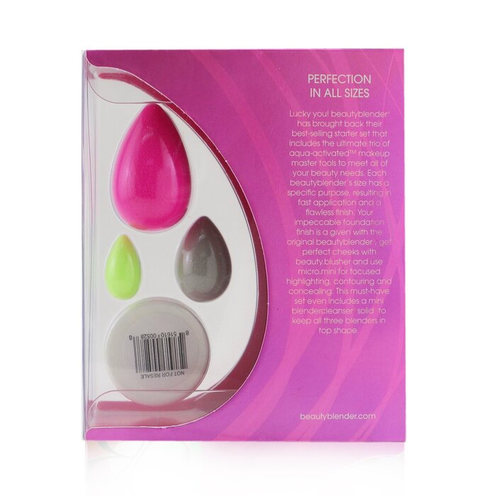 BeautyBlender All About Face Beautyblender Set (Beautyblender + Beauty Blusher + Micro Mini BeautyBlender + Mini Blendercleanser Solid) 4pcsProduct Thumbnail