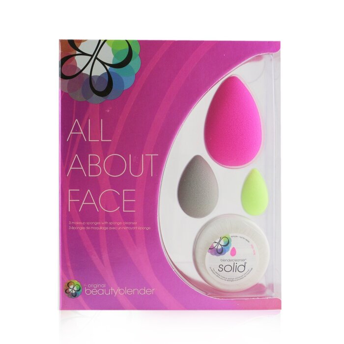 BeautyBlender All About Face Beautyblender Set (Beautyblender + Beauty Blusher + Micro Mini BeautyBlender + Mini Blendercleanser Solid) 4pcsProduct Thumbnail