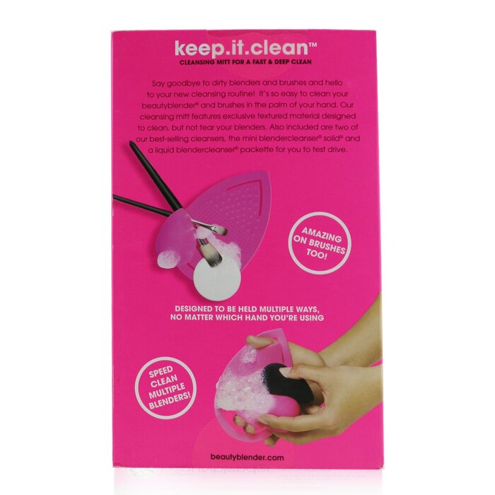 BeautyBlender Keep It Clean (1x Очищающая Варежка, 1x Мини Очищающее Средство для Спонжей) 2pcsProduct Thumbnail