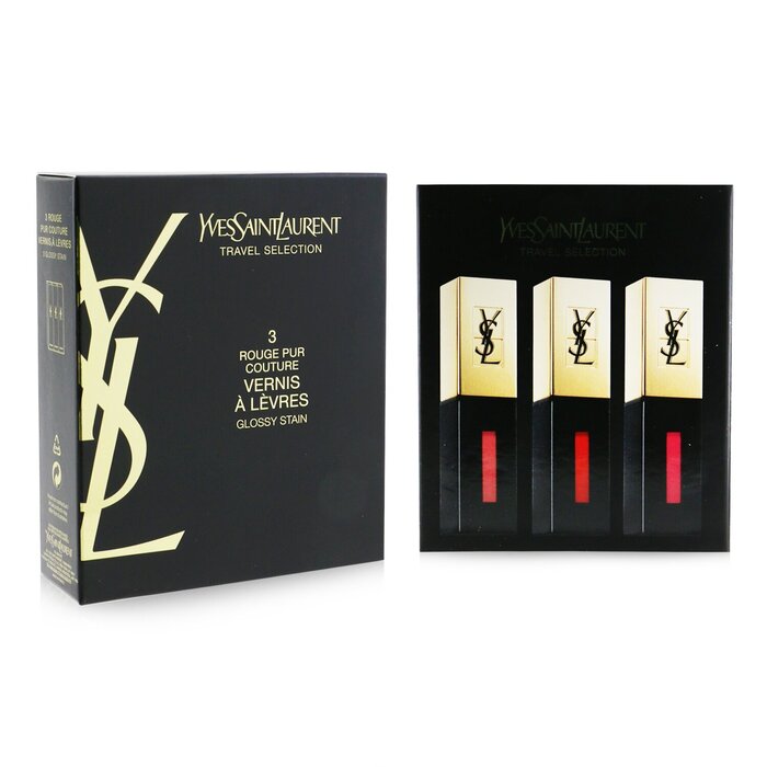 Yves Saint Laurent  伊夫聖羅蘭 YSL Rouge Pur Couture Vernis à Lèvres唇釉3支裝 ( 3x6ml/0.2ozProduct Thumbnail