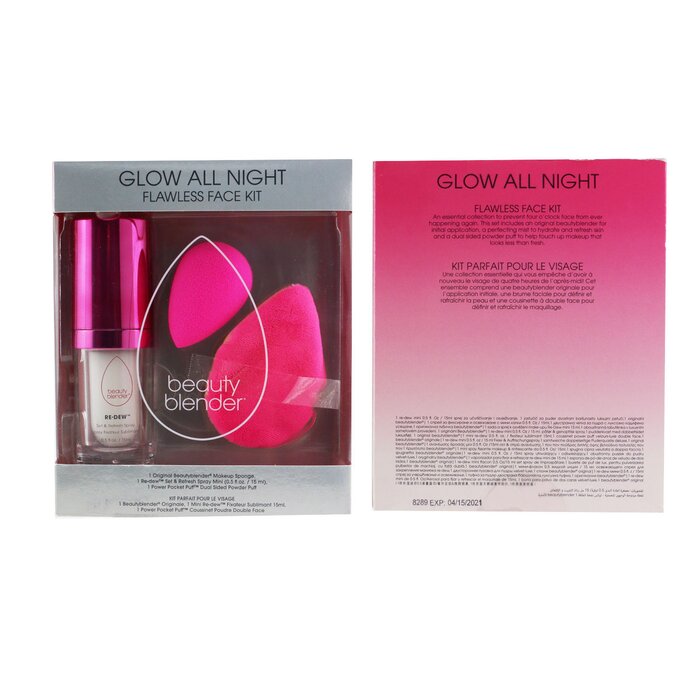BeautyBlender Glow All Night Flawless Face Kit: 1x Original Beautyblender + 1x Re 3pcsProduct Thumbnail