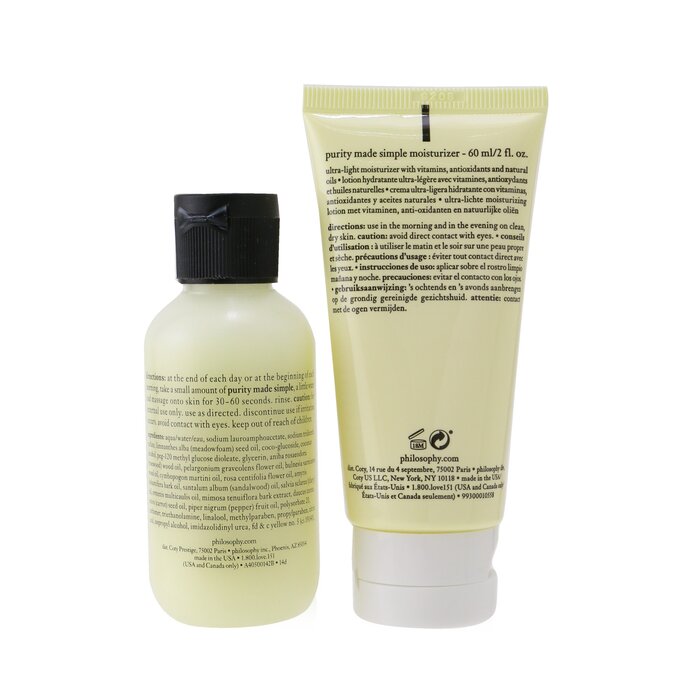Philosophy 2-Pieces Get Set: One-Step Facial Cleanser 60ml + Ultra-Light Mosturizer 60ml  2pcs+1pouchProduct Thumbnail